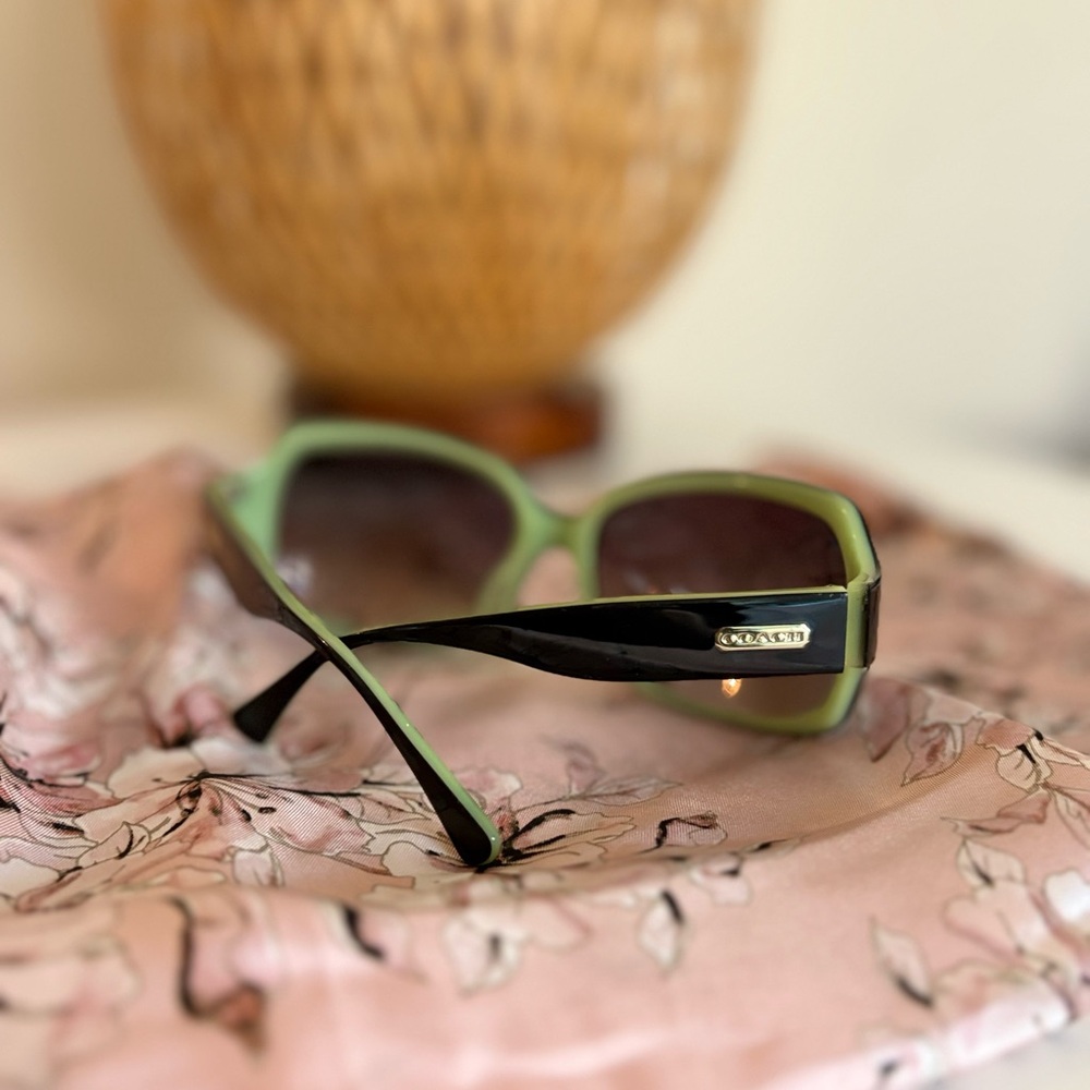 Coach Women's Sunglasses in Green and Black- Ginger S496 Black - Picture 4 of 12